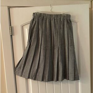 Pleated , plaid skirt